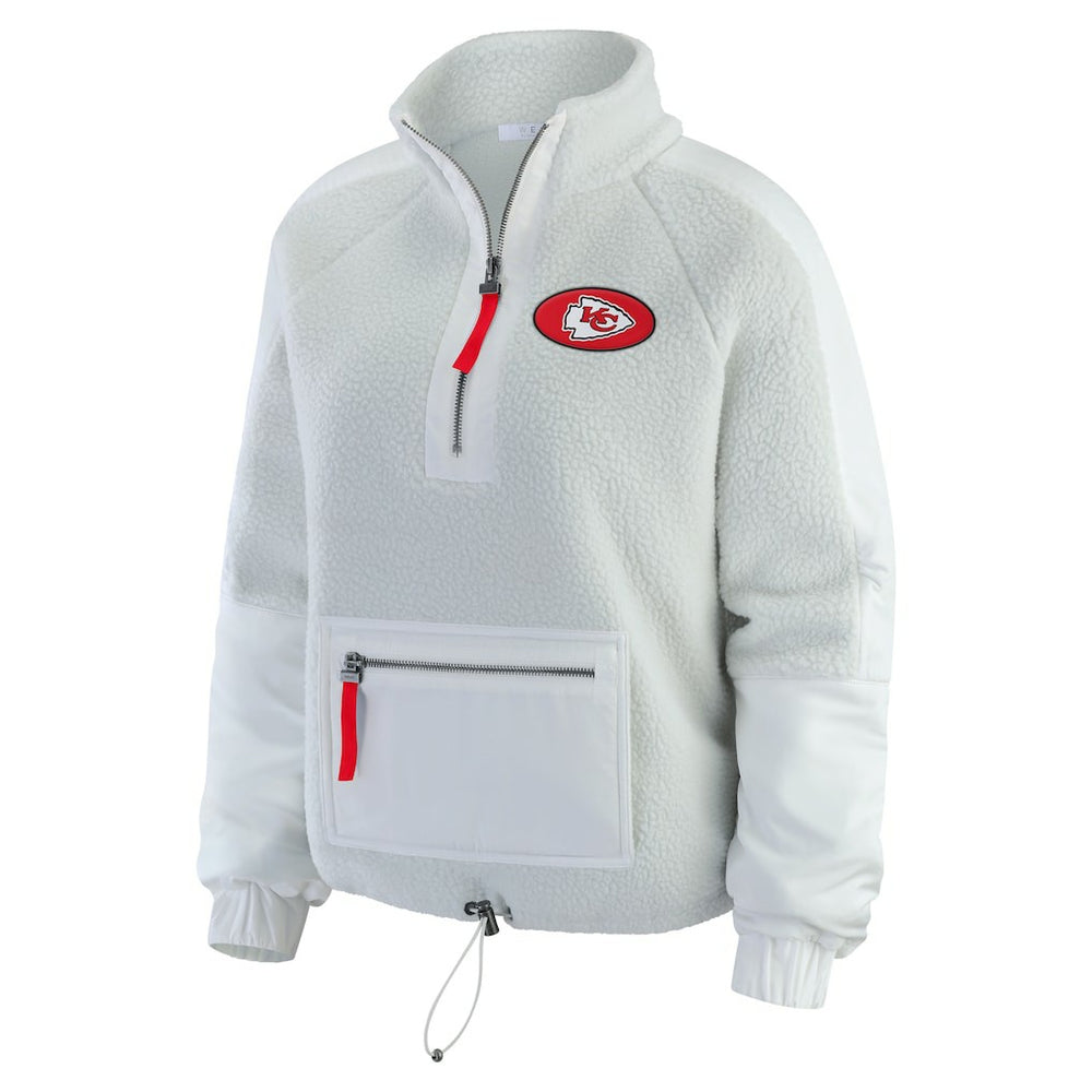 WEAR by Erin Andrews Women's Polar Fleece Half-Zip Jacket - Kansas City Chiefs