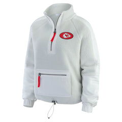 WEAR by Erin Andrews Women's Polar Fleece Half-Zip Jacket - Kansas City Chiefs