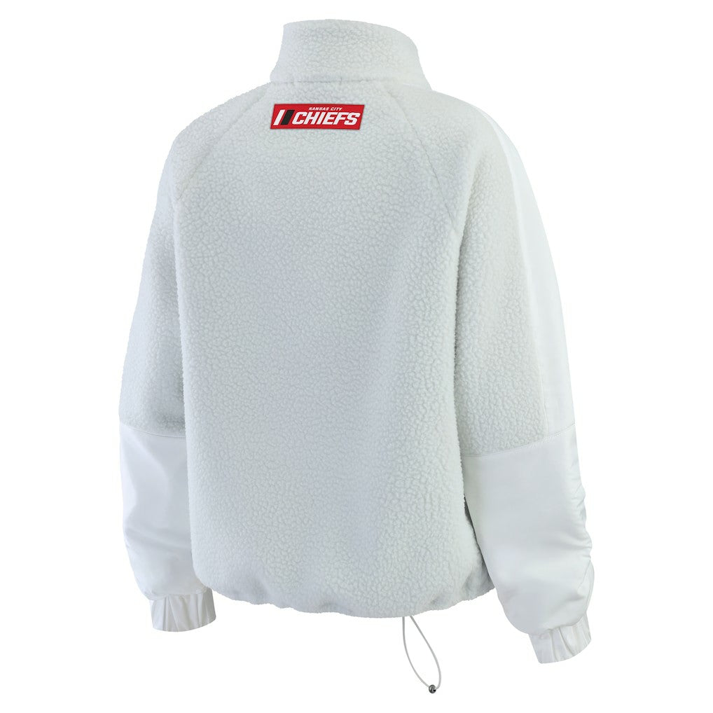 WEAR by Erin Andrews Women's Polar Fleece Half-Zip Jacket - Kansas City Chiefs