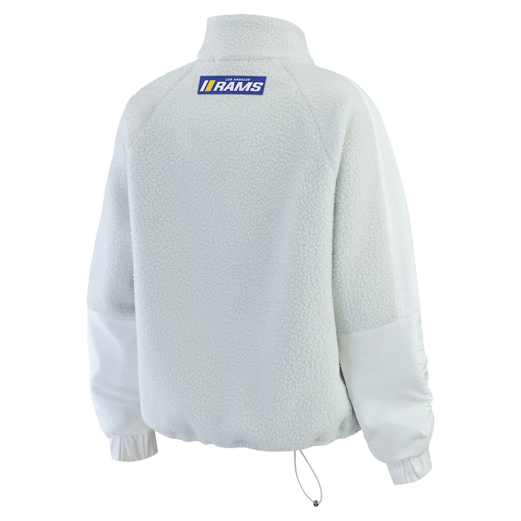 WEAR by Erin Andrews Women's Polar Fleece Half-Zip Jacket - Los Angeles Rams