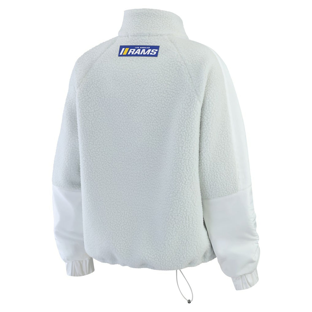 WEAR by Erin Andrews Women's Polar Fleece Half-Zip Jacket - Los Angeles Rams