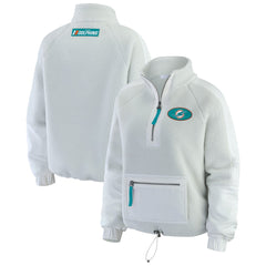 WEAR by Erin Andrews Women's Polar Fleece Half-Zip Jacket - Miami Dolphins