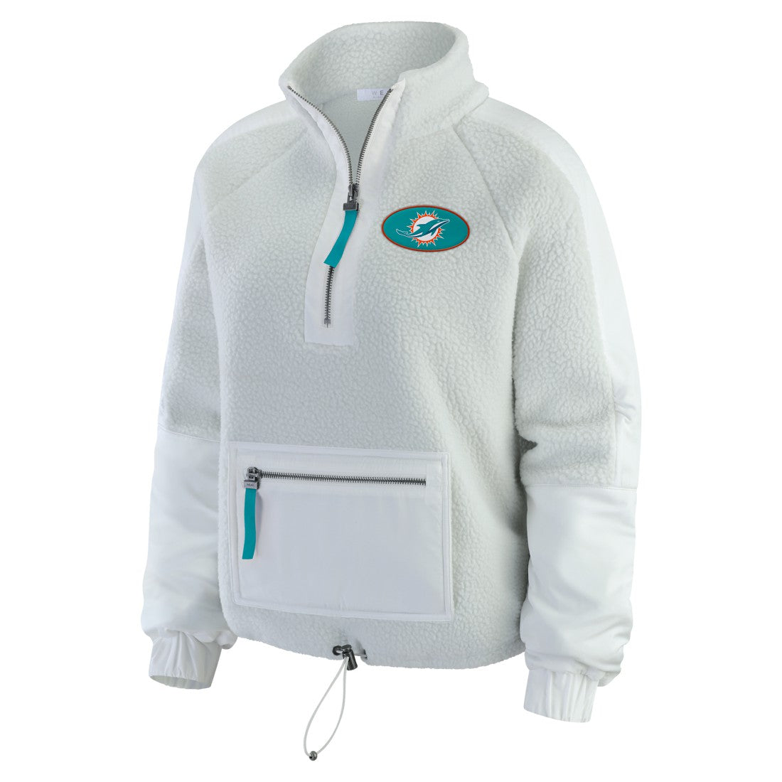 WEAR by Erin Andrews Women's Polar Fleece Half-Zip Jacket - Miami Dolphins