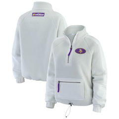 WEAR by Erin Andrews Women's Polar Fleece Half-Zip Jacket - Minnesota Vikings