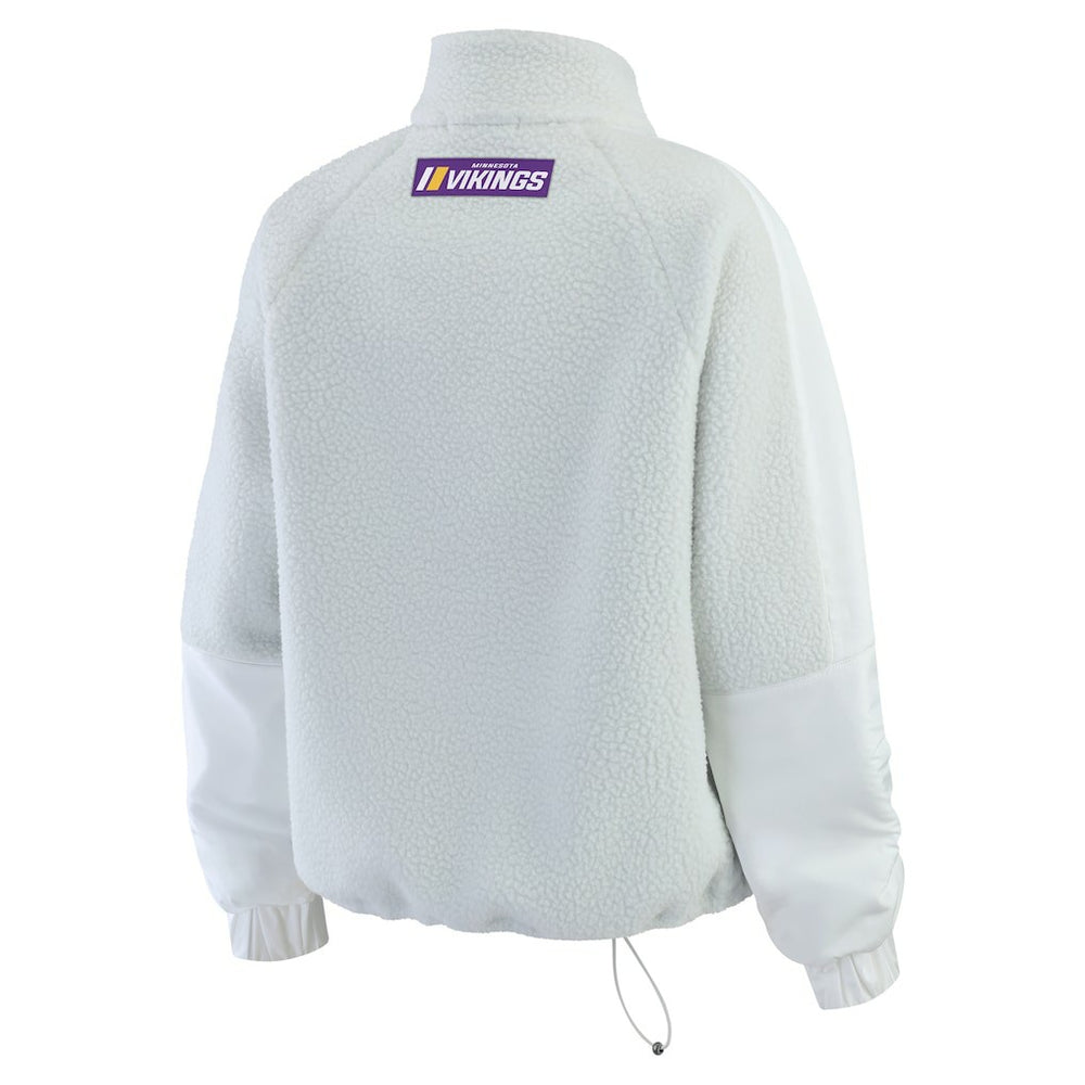 WEAR by Erin Andrews Women's Polar Fleece Half-Zip Jacket - Minnesota Vikings