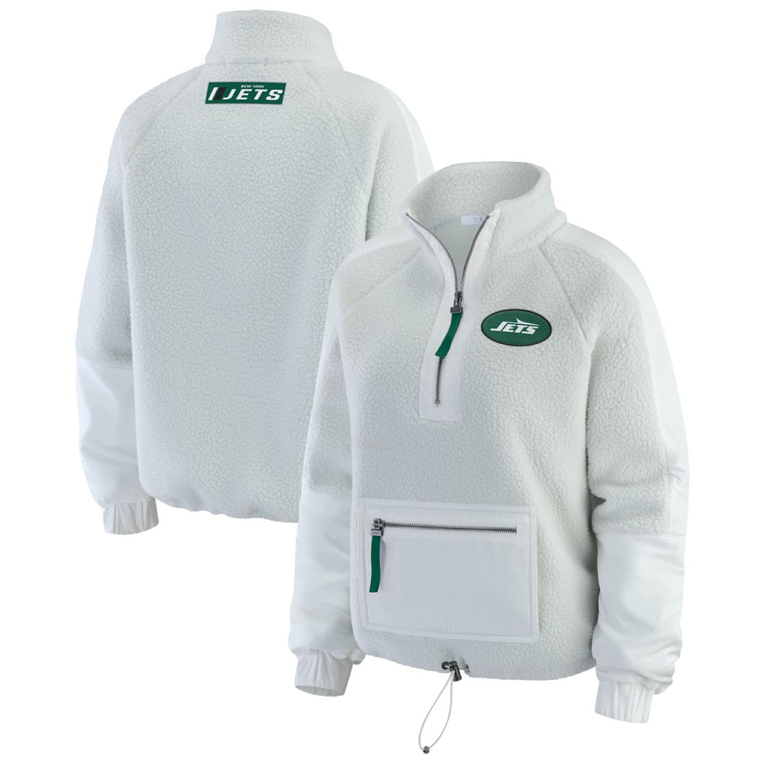 WEAR by Erin Andrews Women's Polar Fleece Half-Zip Jacket - New York Jets