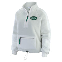 WEAR by Erin Andrews Women's Polar Fleece Half-Zip Jacket - New York Jets