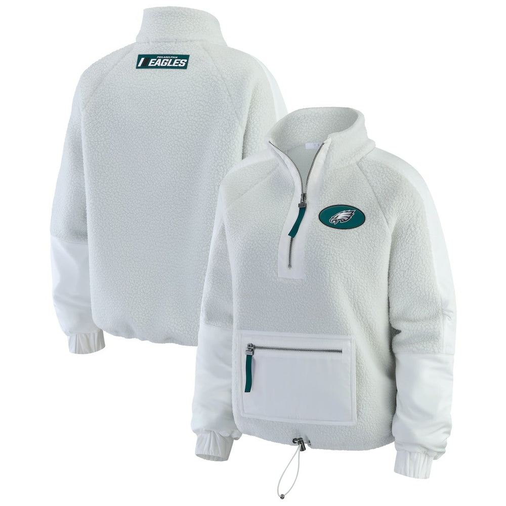 WEAR by Erin Andrews Women's Polar Fleece Half-Zip Jacket - Philadelphia Eagles