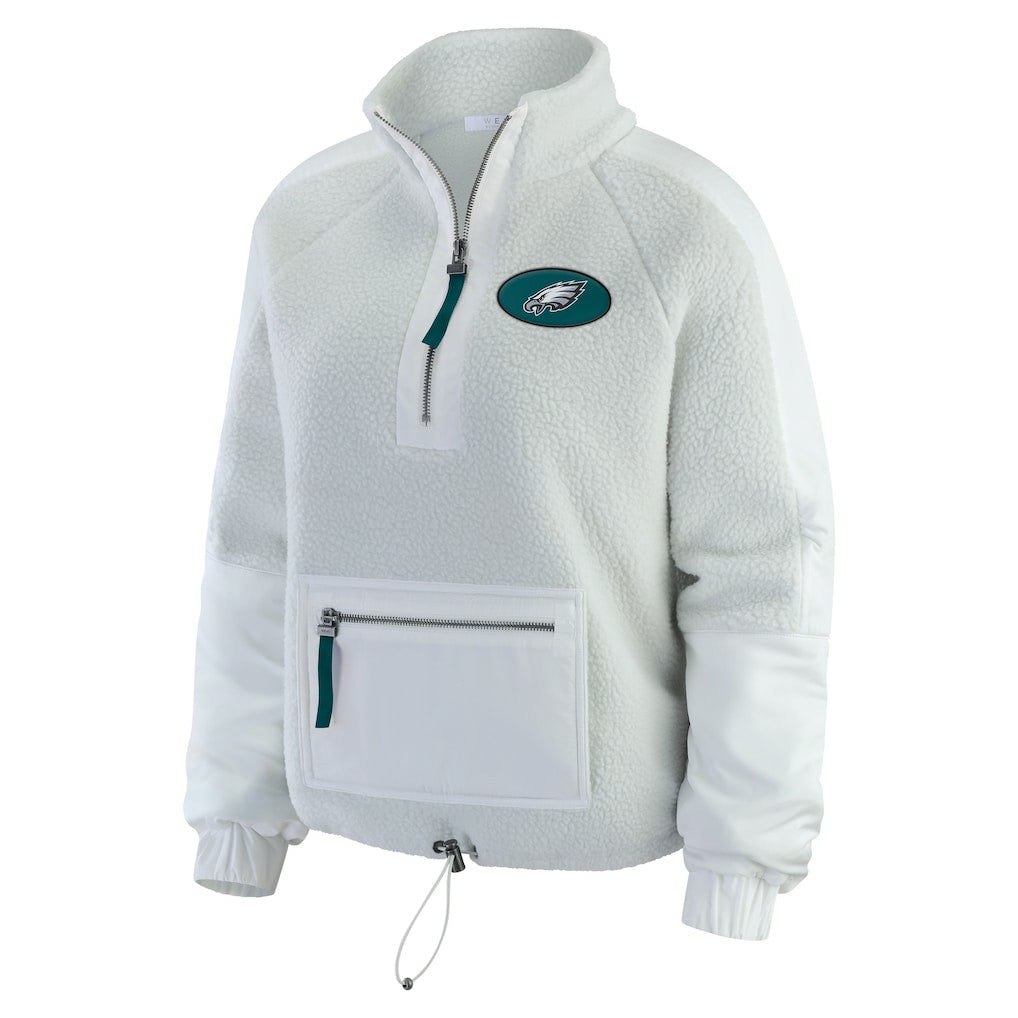 WEAR by Erin Andrews Women's Polar Fleece Half-Zip Jacket - Philadelphia Eagles