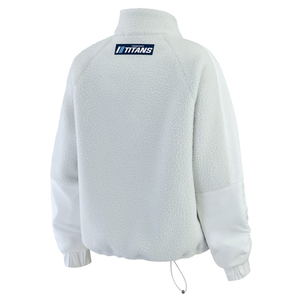 WEAR by Erin Andrews Women's Polar Fleece Half-Zip Jacket - Tennessee Titans