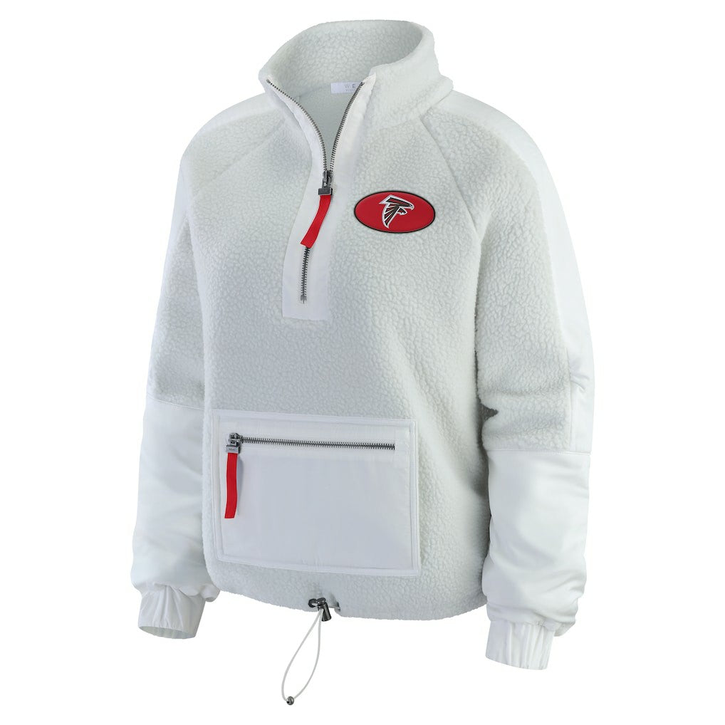 WEAR by Erin Andrews Women's Polar Fleece Half-Zip Jacket - Atlanta Falcons