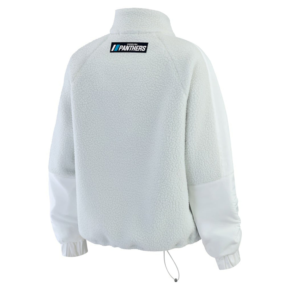 WEAR by Erin Andrews Women's Polar Fleece Half-Zip Jacket - Carolina Panthers