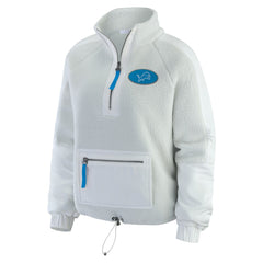 WEAR by Erin Andrews Women's Polar Fleece Half-Zip Jacket - Detroit Lions
