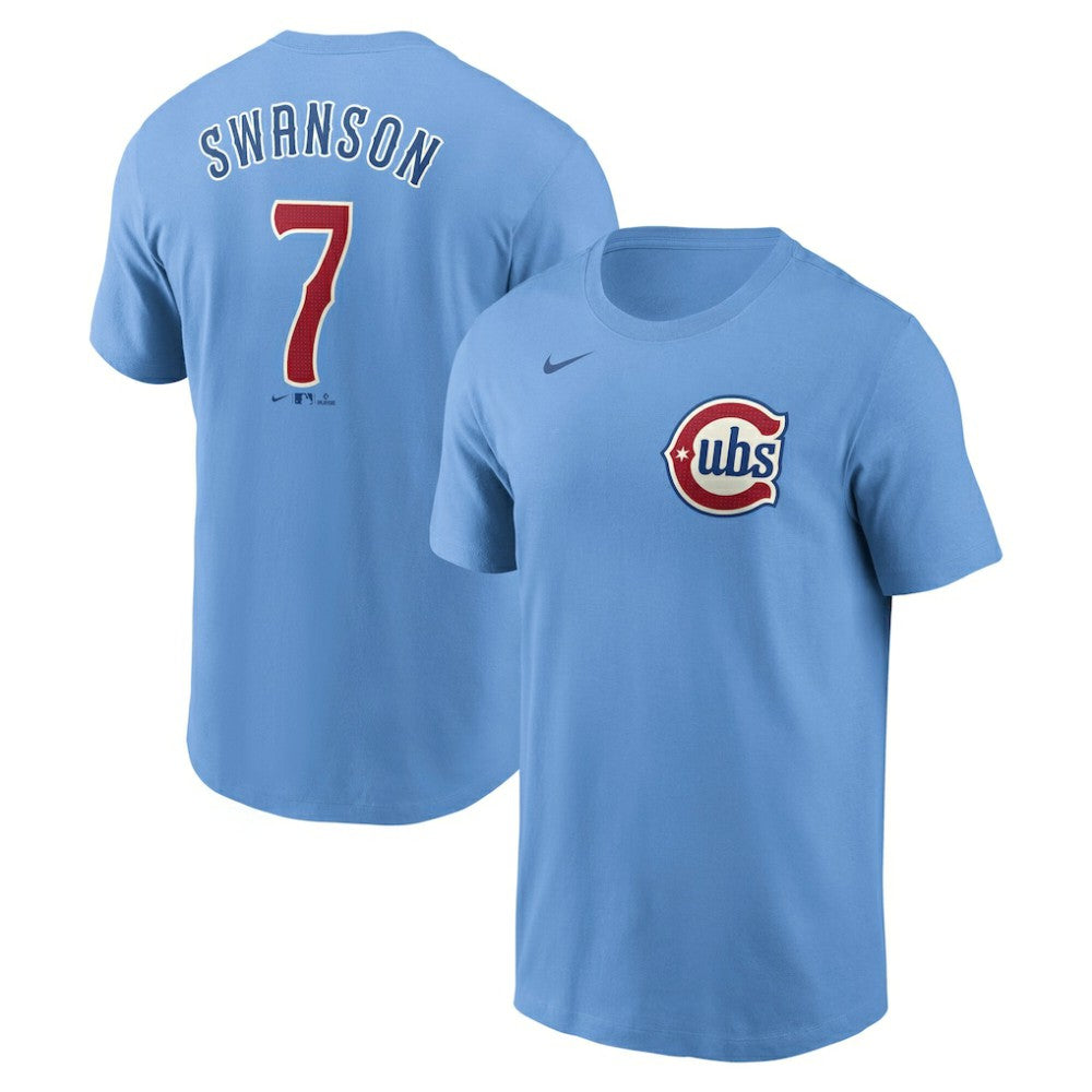 MLB Dansby Swanson Chicago Cubs Nike Fuse Name & Number T-Shirt