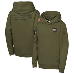 Youth 2025 Salute to Service Club Fleece Hoodie - Kansas City Chiefs