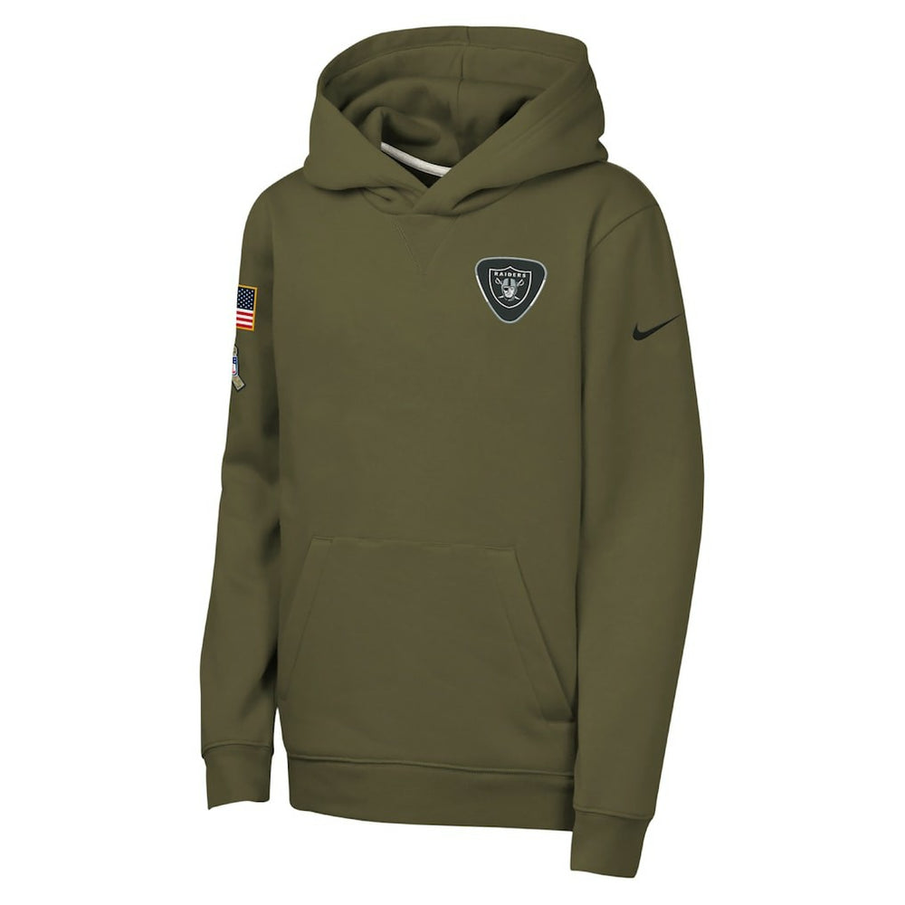 Youth 2025 Salute to Service Club Fleece Hoodie - Las Vegas Raiders