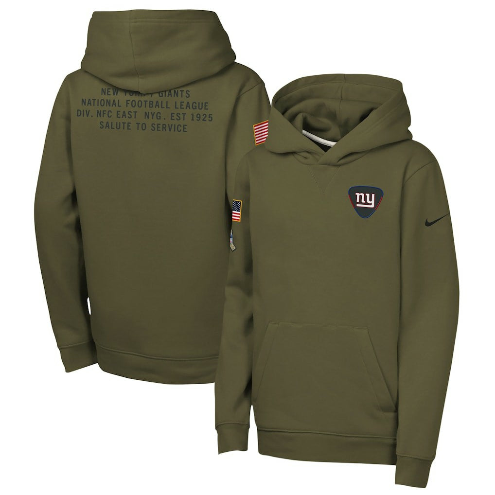 Youth 2025 Salute to Service Club Fleece Hoodie - New York Giants