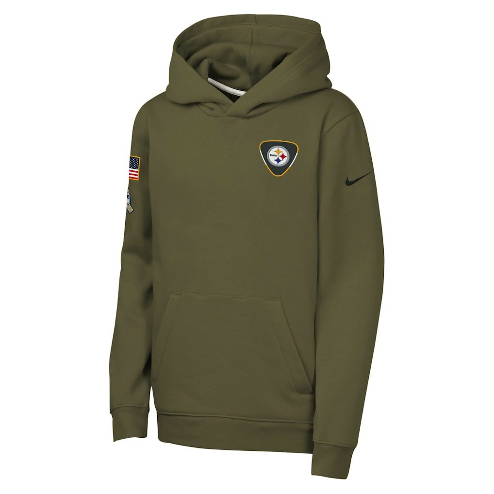 Youth 2025 Salute to Service Club Fleece Hoodie - Pittsburgh Steelers