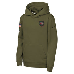 Youth 2025 Salute to Service Club Fleece Hoodie - San Francisco 49ers