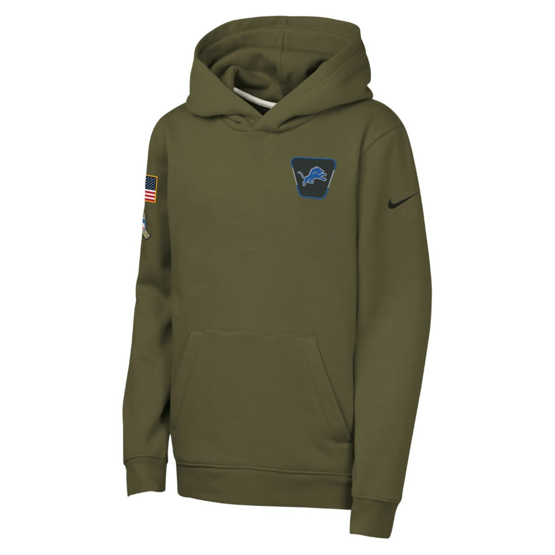 Youth 2025 Salute to Service Club Fleece Hoodie - Detroit Lions