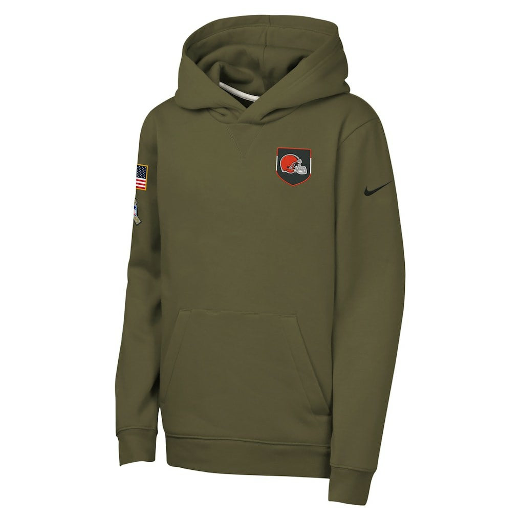 Youth 2025 Salute to Service Club Fleece Hoodie - Cleveland Browns