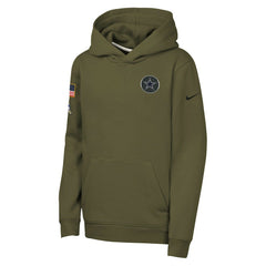 Youth 2025 Salute to Service Club Fleece Hoodie - Dallas Cowboys