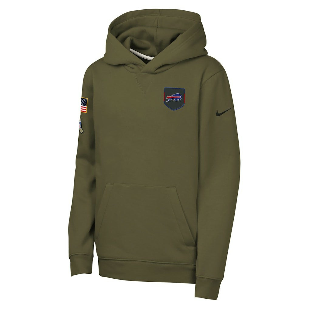 Youth 2025 Salute to Service Club Fleece Hoodie - Buffalo Bills