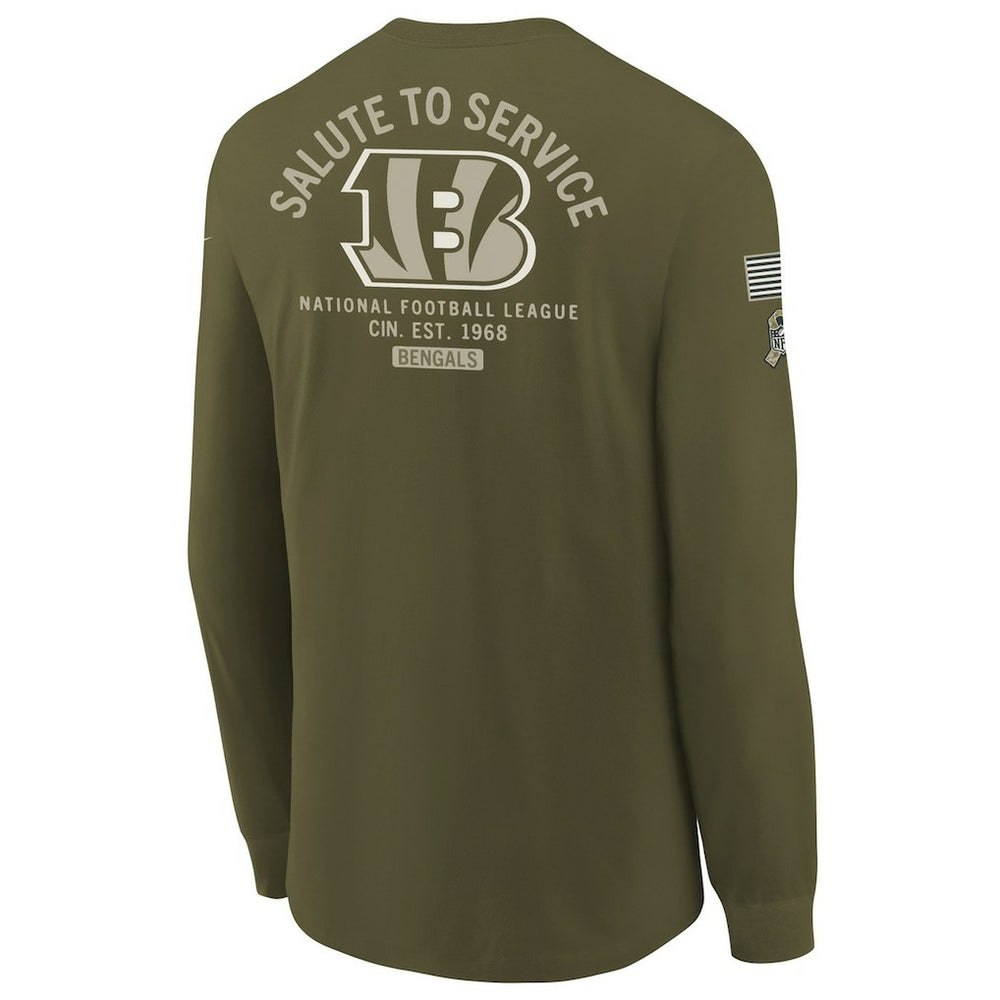 Youth 2025 Salute to Service Sideline Long Sleeve T-Shirt - Cincinnati Bengals