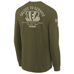 Youth 2025 Salute to Service Sideline Long Sleeve T-Shirt - Cincinnati Bengals