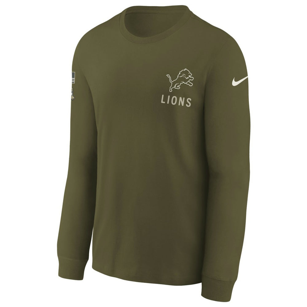 Youth 2025 Salute to Service Sideline Long Sleeve T-Shirt - Detroit Lions