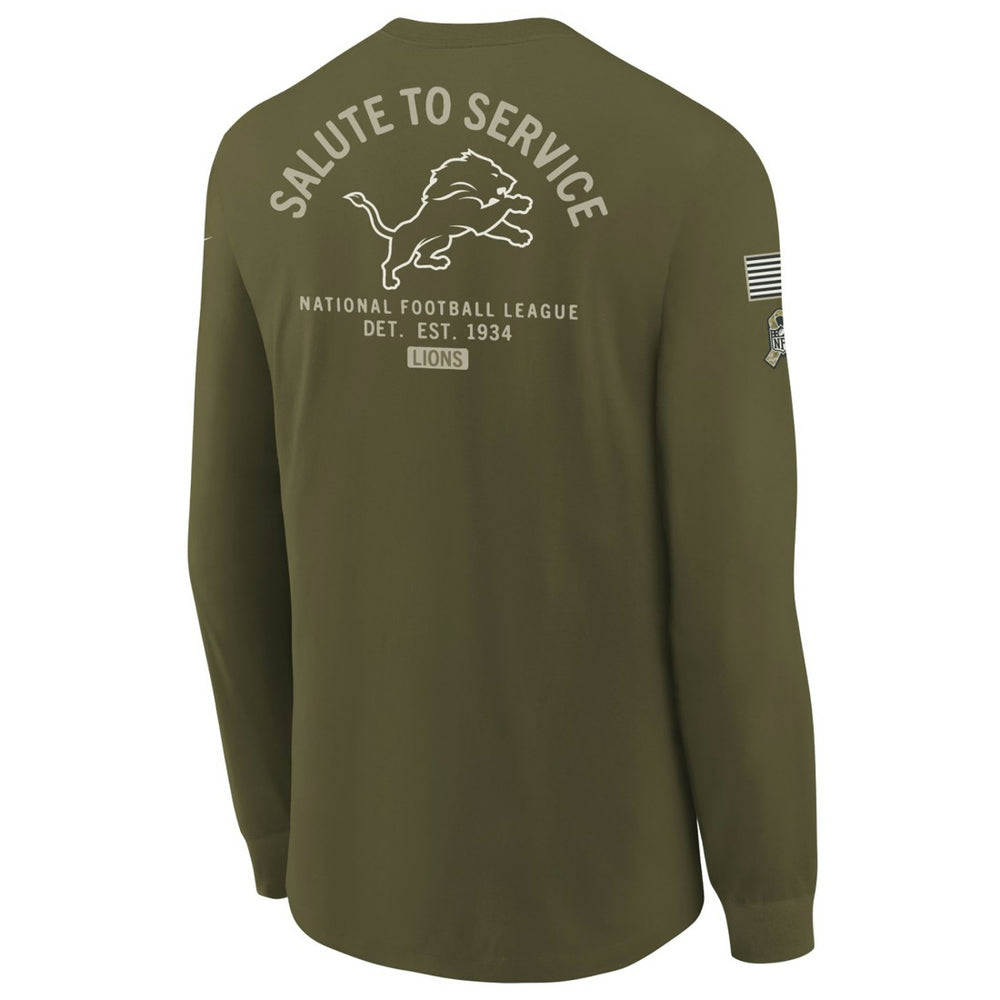 Youth 2025 Salute to Service Sideline Long Sleeve T-Shirt - Detroit Lions