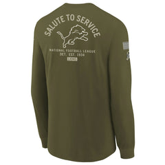 Youth 2025 Salute to Service Sideline Long Sleeve T-Shirt - Detroit Lions