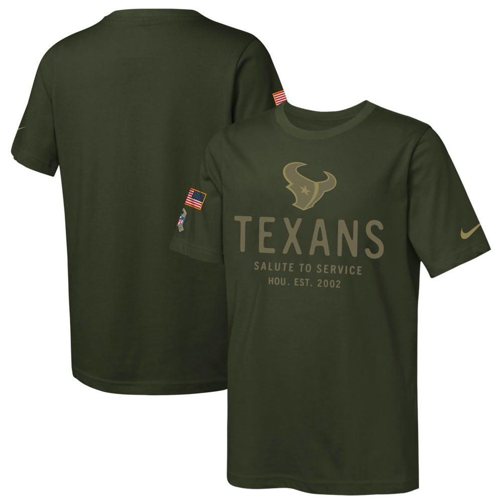 Youth 2025 Salute to Service Sideline Dri-FIT T-Shirt - Houston Texans