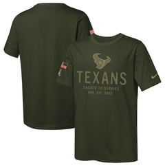 Youth 2025 Salute to Service Sideline Dri-FIT T-Shirt - Houston Texans