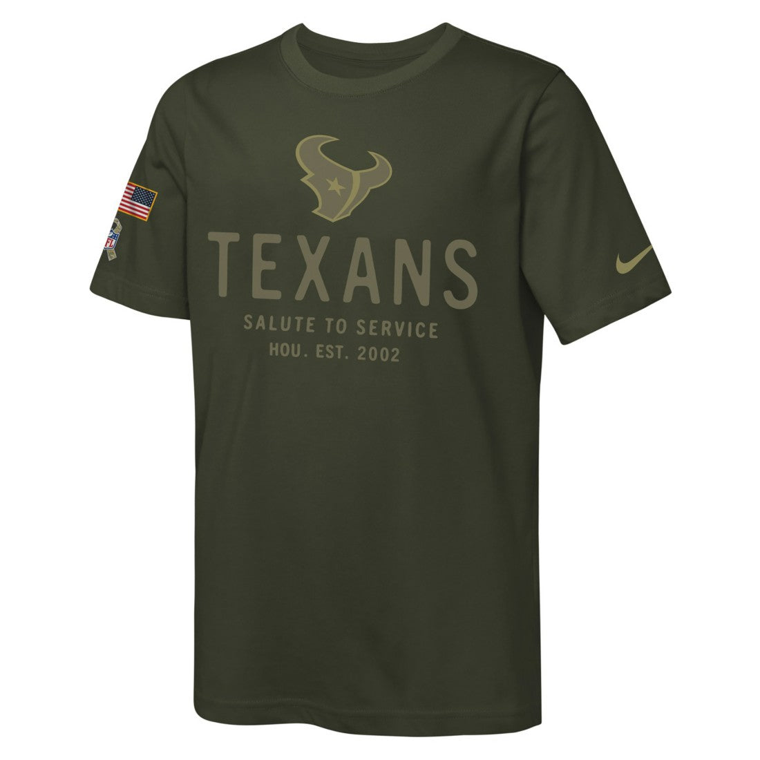 Youth 2025 Salute to Service Sideline Dri-FIT T-Shirt - Houston Texans