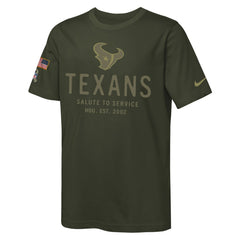 Youth 2025 Salute to Service Sideline Dri-FIT T-Shirt - Houston Texans