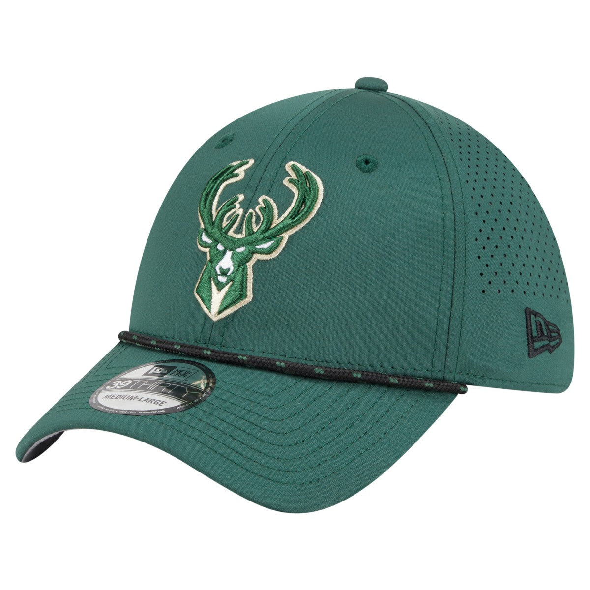 NBA Milwaukee Bucks Featherweight Poly Rope Flex 39Thirty Hat