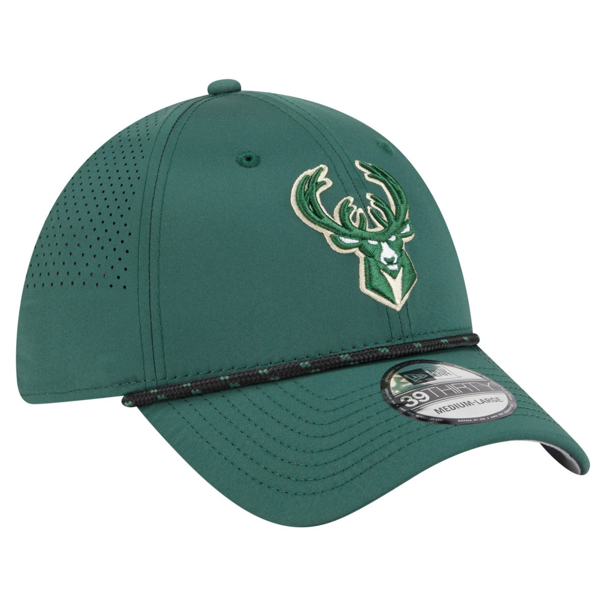 NBA Milwaukee Bucks Featherweight Poly Rope Flex 39Thirty Hat