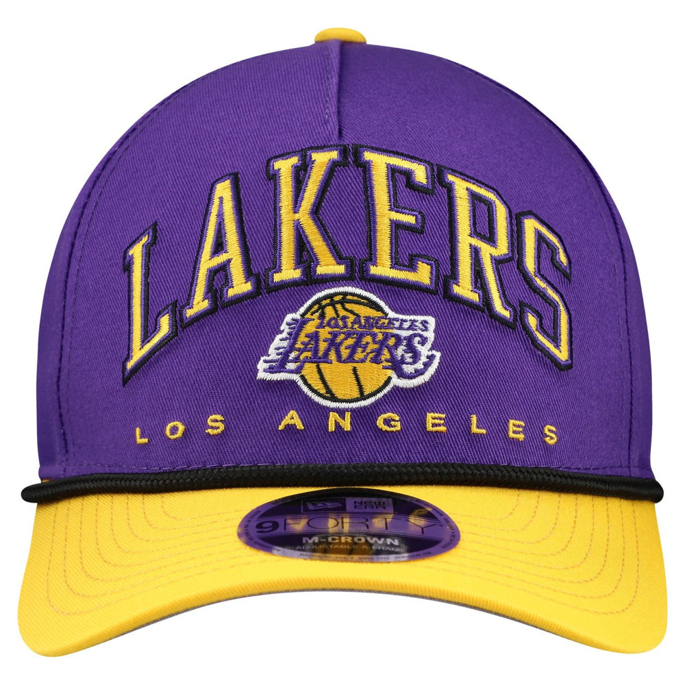 NBA Los Angeles Lakers Bold Arch COOLERA 9FORTY A-Frame M-Crown Adjustable Hat