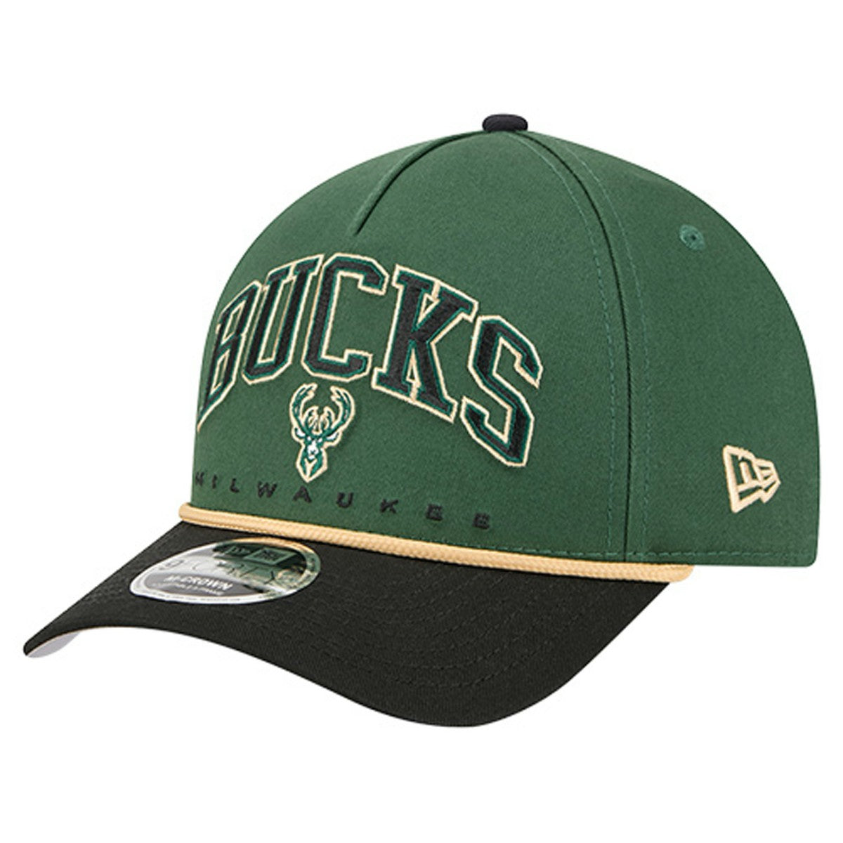 NBA Milwaukee Bucks Bold Arch COOLERA 9FORTY A-Frame M-Crown Adjustable Hat