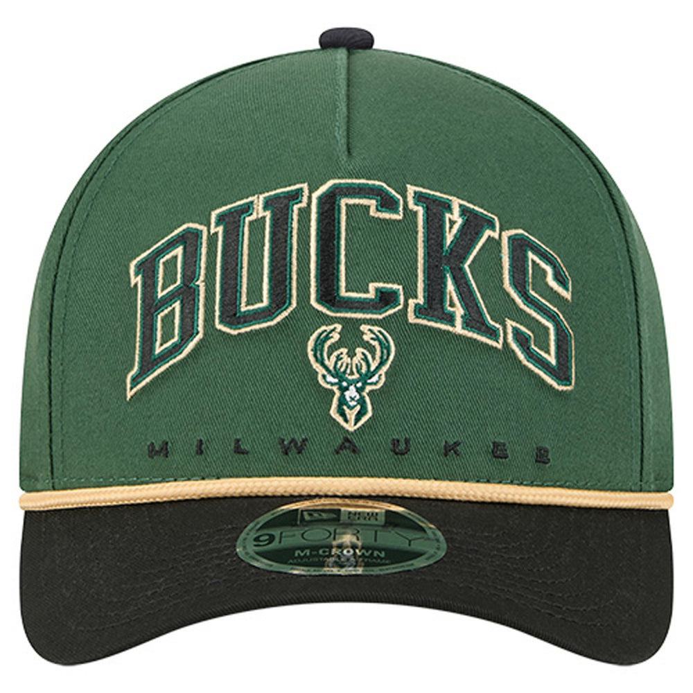 NBA Milwaukee Bucks Bold Arch COOLERA 9FORTY A-Frame M-Crown Adjustable Hat