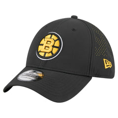 NHL Black Boston Bruins New Era Night 39THIRTY Flex Hat