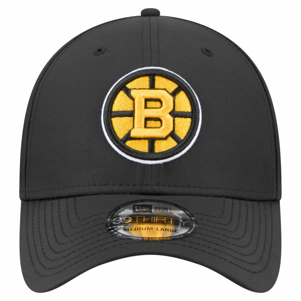 NHL Black Boston Bruins New Era Night 39THIRTY Flex Hat