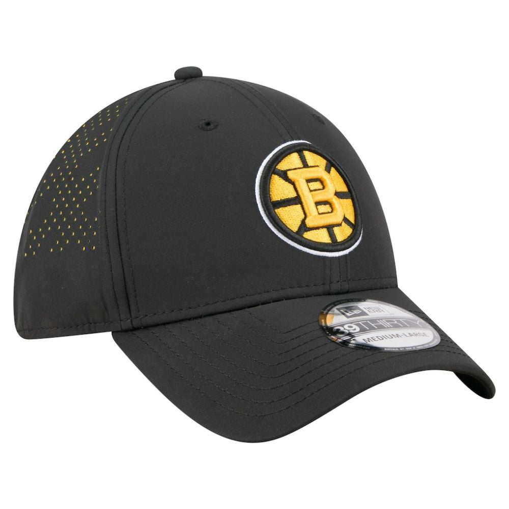 NHL Black Boston Bruins New Era Night 39THIRTY Flex Hat