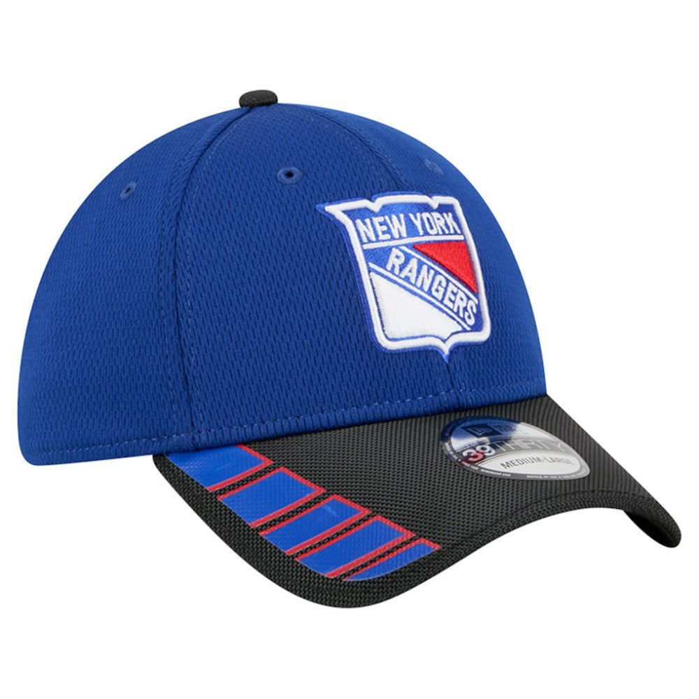 NHL Blue New York Rangers New Era Visor Hit 39THIRTY Flex Hat
