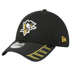 NHL Black Pittsburgh Penguins New Era Visor Hit 39THIRTY Flex Hat