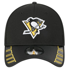 NHL Black Pittsburgh Penguins New Era Visor Hit 39THIRTY Flex Hat