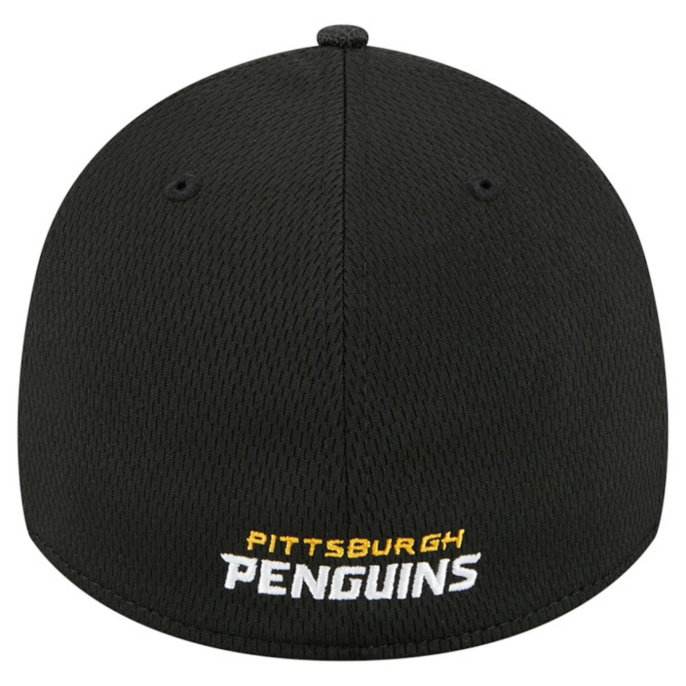 NHL Black Pittsburgh Penguins New Era Visor Hit 39THIRTY Flex Hat