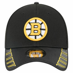 NHL Black Boston Bruins New Era Visor Hit 39THIRTY Flex Hat