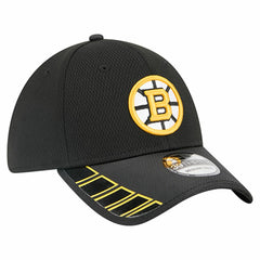 NHL Black Boston Bruins New Era Visor Hit 39THIRTY Flex Hat